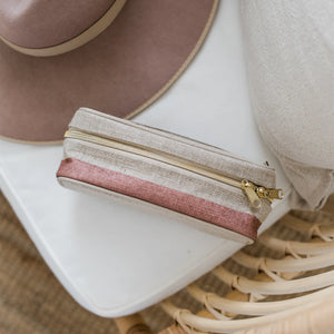 Rose Gold Color Block Beauty Essentials Poche