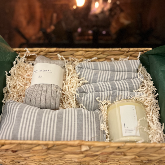Lavender Stress Pillows + Candle + Slouch Socks