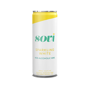 Sovi Sparkling White - Non-Alcoholic Wine - Individual Cans