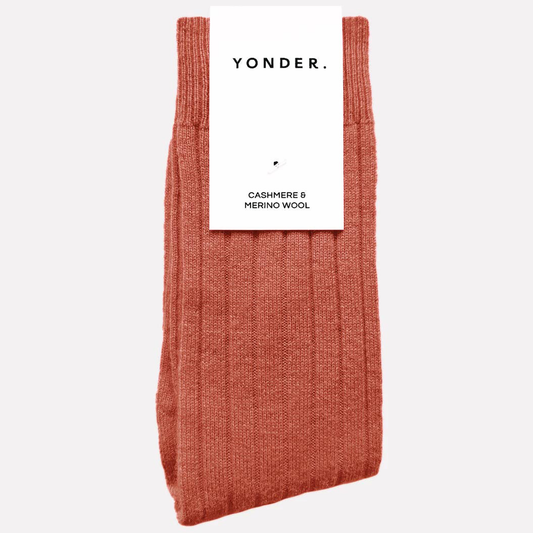 Cashmere Blend Socks | Terracotta