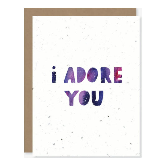I Adore You - 100% Biodegradable Card