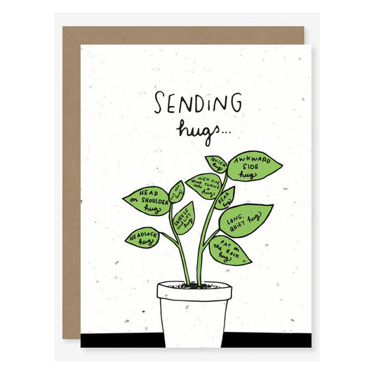 Sending Hugs- 100% Biodegradable Card